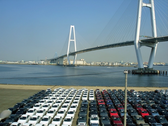 jdm importing cars to australia on a boat